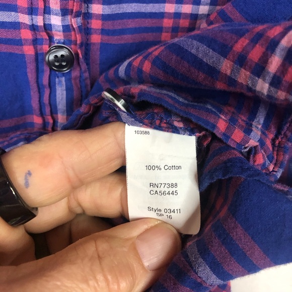 J. Crew Factory Long Sleeve Plaid Button Shirt Fitted Lightweight Cotton - Picture 7 of 9